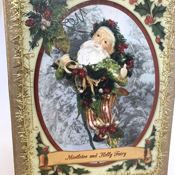 Mark Roberts Hanging Mistletoe and Holly Fairy Christmas Ornament Ltd Ed 7" Tall - Picture 12 of 13